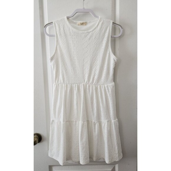 Myth Women's Sleeveless Sweet Solid Summer White Dress Size L - Picture 1 of 15